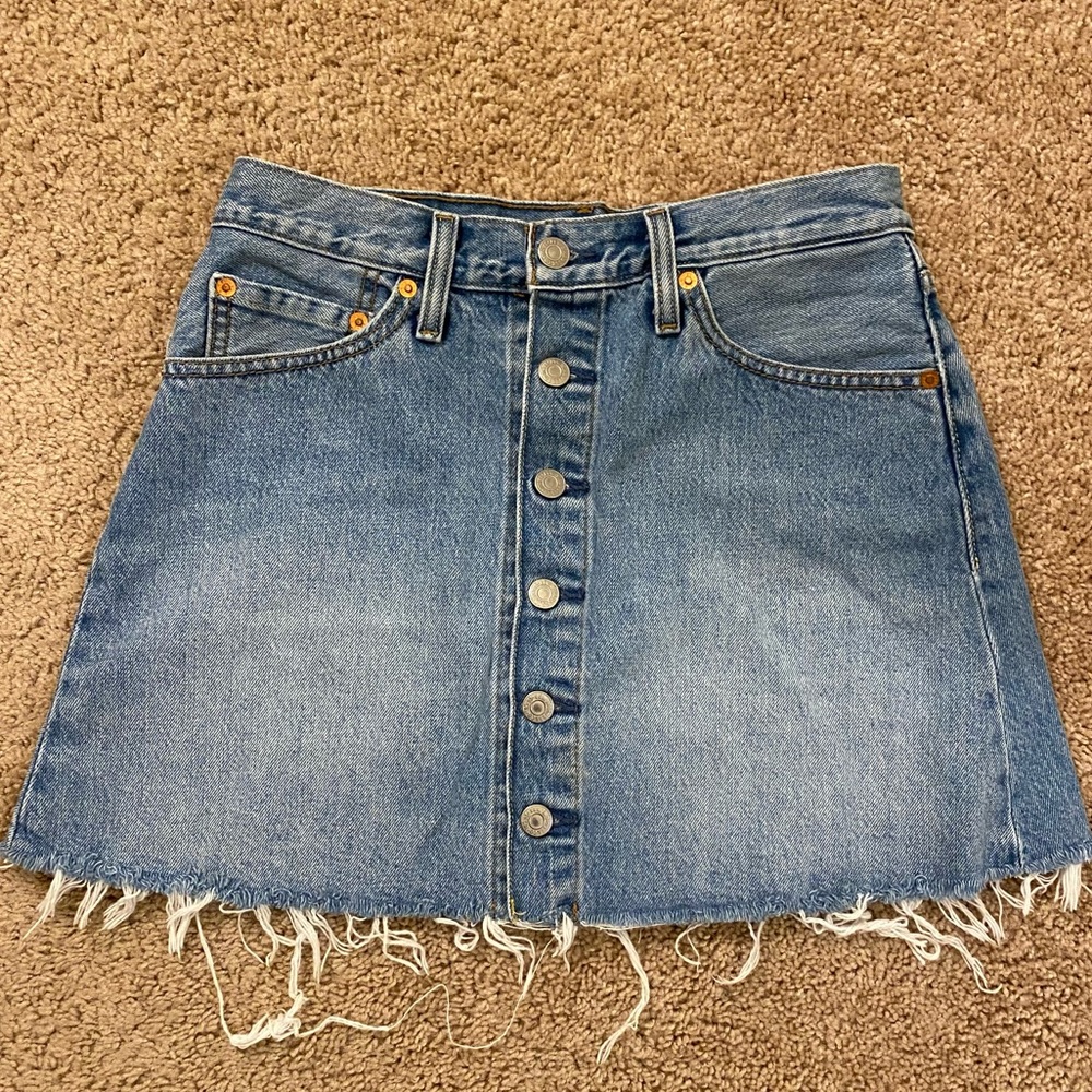 Levi's Button Front Denim Mini Skirt